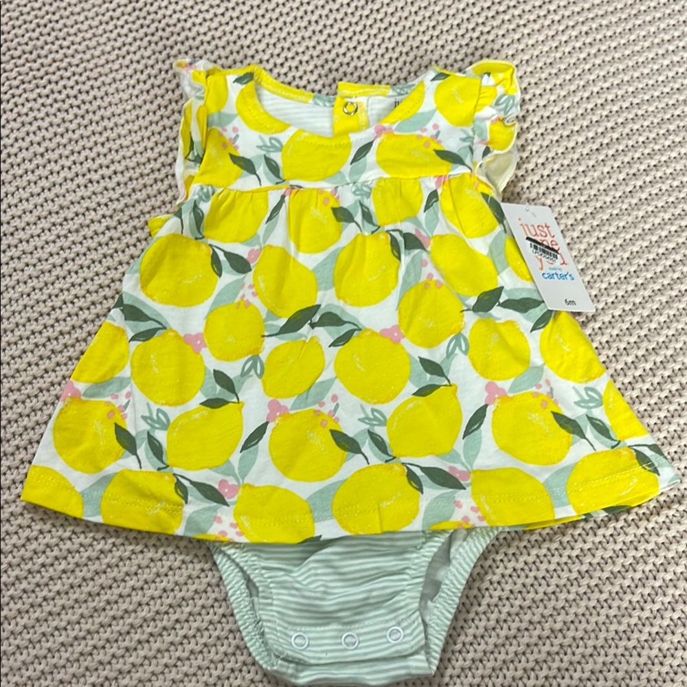Carter's Lemon Print Baby Dress - Yellow